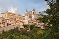San Martino al Cimino, Viterbo, Lazio, Italy: cityscape of the old town with the medieval church and the Doria Pamphilj palace