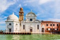 San Michele church on a venetian island. Cemetery in Venice, Italy. Royalty Free Stock Photo