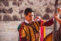 SAN MIGUEL DE ALLENDE, GUANAJUATO / MEXICO - 06 15 2017: Musician at a traditional mexican Callejoneada