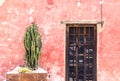 Traditional house facades in San Miguel de Allende Guanajuato Me Royalty Free Stock Photo