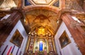 San Miguel de Allende, Mexico-3 September, 2019: Interiors of Parroquia De San Miguel Arcangel cathedral in historic city center