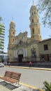 View of the Cathedral of Piura or Cathedral Basilica San Miguel ArcÃÂ¡ngel of Piura in the center of the city
