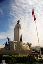 Piura Peru view of the monument to the hero Miguel Grau in the city center