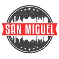 San Miguel de TucumÃÂ¡n, TucumÃÂ¡n, Argentina Round Travel Stamp. Icon Skyline City Design. Seal Tourism Vector Badge Illustration.