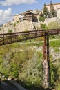 San Pablo bridge and hung houses of Cuenca, Spain Royalty Free Stock Photo