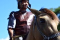 Interpretation of horse riding Roman soldier, community celebrates Good Friday with the Catholic traditional procession