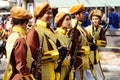 Band musicians play clarinet during the annual brass band exhibition Royalty Free Stock Photo