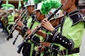 Band musicians play clarinet during the annual brass band exhibition Royalty Free Stock Photo