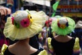 Hat used by the group of carnival dancers along the road