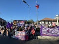 A group of militant and revolutionary women GABRIELA is holding a protest rally on the city main street