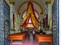 The Church of St Peter the Apostle in Oaxaca. Interior view.