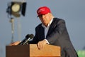 SAN PEDRO, CA - SEPTEMBER 15, 2015: Donald Trump, 2016 Republican presidential candidate, speaks during a rally aboard the Battles