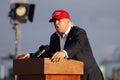 SAN PEDRO, CA - SEPTEMBER 15, 2015: Donald Trump, 2016 Republican presidential candidate, speaks during a rally aboard the Battles