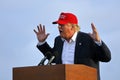 SAN PEDRO, CA - SEPTEMBER 15, 2015: Donald Trump, 2016 Republican presidential candidate, speaks during a rally aboard the Battles