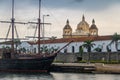 San Pedro Claver Church Domes and Ship - Cartagena de Indias, Colombia