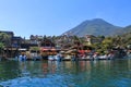 San Pedro de la Laguna village port views from a boat arriving