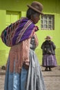 Unidentified indigenous women in the small village of San Pedro de Tiquina on the Titikaka lake, Bolivia - South America