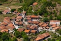 San Pedro, stone mountain mansions. Sunny day. Cantabria, Spain