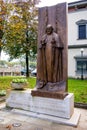 Statue of St Giovanni XXIII in San Pellegrino Lombardy Italy on October 5, 2019