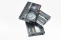 Video8 cassettes Sony - Tdk - Emtec on white background Royalty Free Stock Photo