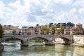 San Pietro basilica  and Sant angelo bridge in Rome Royalty Free Stock Photo