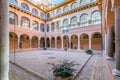 Cloister view of Spanish Academy in Rome.