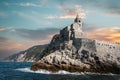 San Pietro (Saint Peter) church on cliff in Portovenere, Italy Royalty Free Stock Photo
