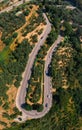 San Pietro viewpoint. Beautiful road to Positano, Amalfi, Salerno. Aerial view Italy mountains. Travel tour concept, Summer sunny