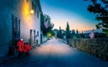 San Quirico D'orcia by night, Tuscany Royalty Free Stock Photo