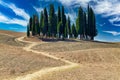 San Quirico d\'Orcia Val d\'Orcia Tuscany Italy. The typical cypresses trees