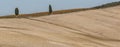 SAN QUIRICO D'ORCIA, TUSCANY / ITALY - OCTOBER 31, 2016: Beautiful tuscan landscape near San Quirico d'Orcia Royalty Free Stock Photo