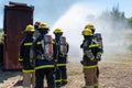 San Rafael, Argentina, november 21, 2020: Fireman Fire Training Station Drill Royalty Free Stock Photo