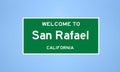 San Rafael, California city limit sign. Town sign from the USA.