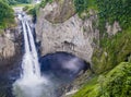 San Rafael waterfalls in the lush rainforest of Ecuadorian Amazon