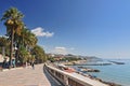 San Remo beautiful seaport and promenade in Italy Royalty Free Stock Photo