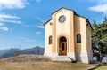 San Rocco Church in Campagnano, Maccagno with Pino and Veddasca, Italy Royalty Free Stock Photo