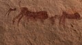 A San rock painting of antelope Royalty Free Stock Photo