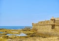 San Sebastian Castle, a fortress in La Caleta island. Cadiz, Spain Royalty Free Stock Photo