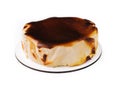 San sebastian cheesecake on plate
