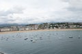 San Sebastian city beach in the Donostia San Sebastian city, Basque Country in northern Spain Royalty Free Stock Photo