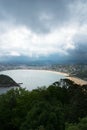 San Sebastian Donostia at Biscay bay coast, Spain. Royalty Free Stock Photo