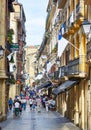 31 de Agosto street in San Sebastian Old Town. Gipuzkoa. Royalty Free Stock Photo