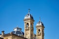 San Sebastian Donostia, Spain: Fragment of the facade of The City Hall building Royalty Free Stock Photo