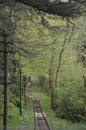 San Sebastian - Donostia, 14th april: Scene Funicular Railway from Mount Igueldo of Donostia- San Sebastian in Spain Royalty Free Stock Photo