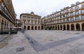 Plaza de la ConstituciÃ³n, San Sebastian, Spain without people with the old town hall in Royalty Free Stock Photo