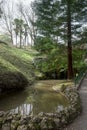 San Sebastian, Spain - 26 Feb, 2023: Spring time in the Aieta Park, Donostia San Sebastian