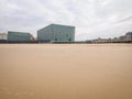 Kursaal Congress Centre and Auditorium building view from Zurriola beach Royalty Free Stock Photo