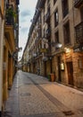 San Sebastian, Spain -  the narrow streets and Pintxo bars of Parte Vieja in the early morning Royalty Free Stock Photo