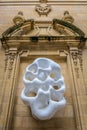 Sculpture on St Mary of Chorus basilica in San Sebastian, Spain