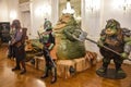 San Sebastian, Spain - Star Wars characters at Palacio Miramar in support of Pink Force Day